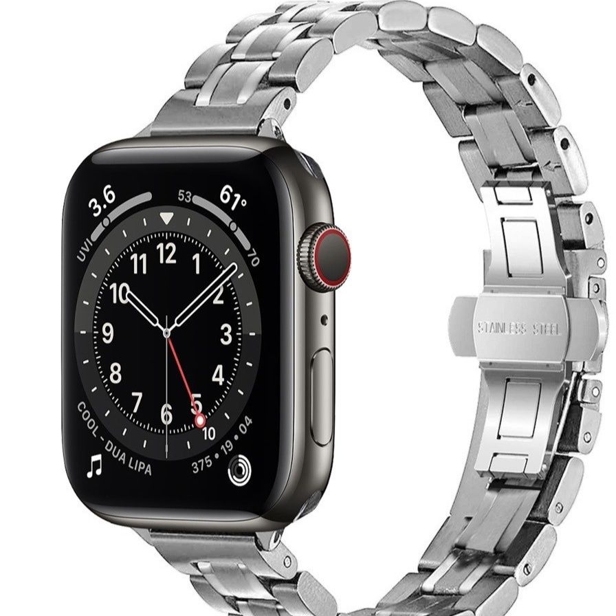 アップルウォッチバンド ステンレス 高級感溢れるステンレス製チェーン時計ベルト