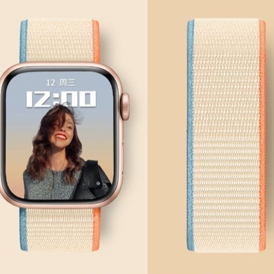 アップルウォッチバンド さわやか編み込みスポーツバンド