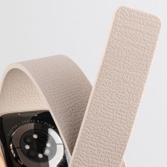 アップルウォッチバンド シンプル一体型レザーバンド