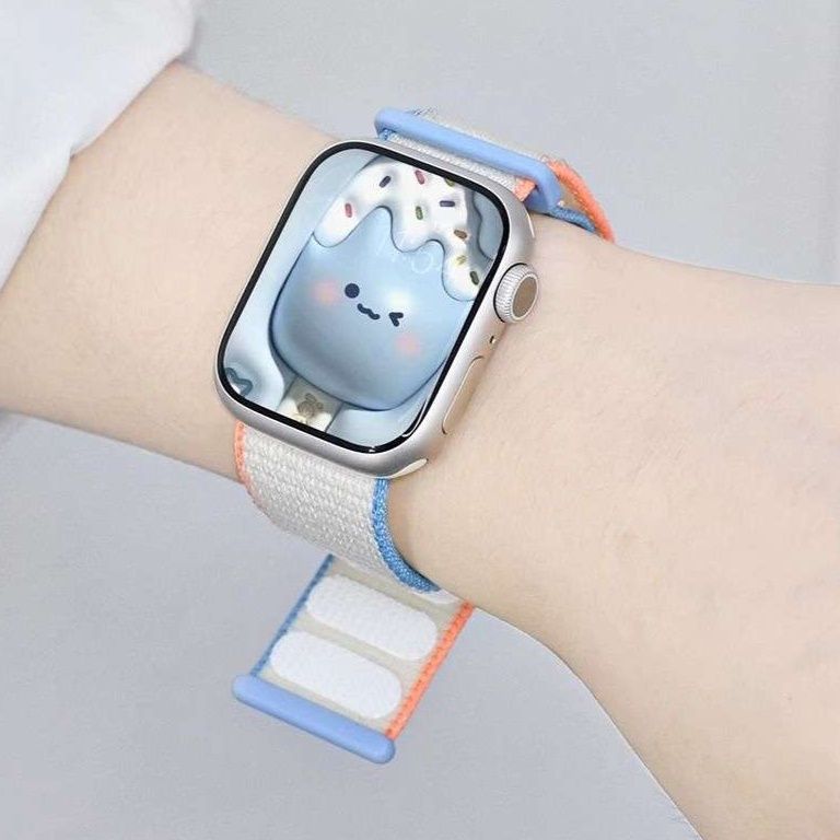 アップルウォッチバンド ナイロン編み込み伸縮性スポーツバンド