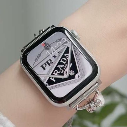 アップルウォッチバンド 真珠ビーズ付きスマートウォッチバンド