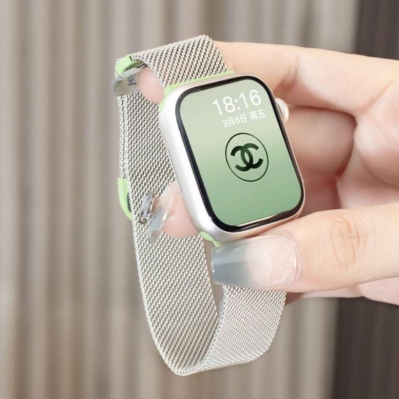 アップルウォッチバンド ロゴ入りメッシュバンド