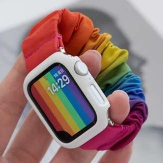 アップルウォッチバンド シルクシュシュスタイルスマートウォッチバンド