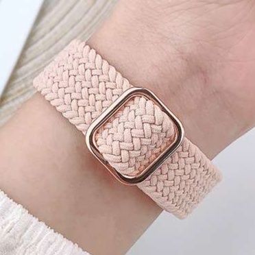 アップルウォッチバンド 編み込みデザイン一体型伸縮バンド