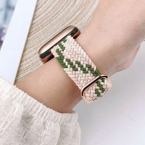 アップルウォッチバンド 編み込みデザイン一体型伸縮バンド