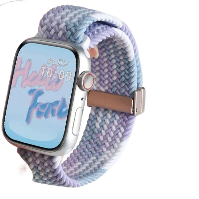 アップルウォッチバンド 伸縮性のある編み込みスマートウォッチバンド