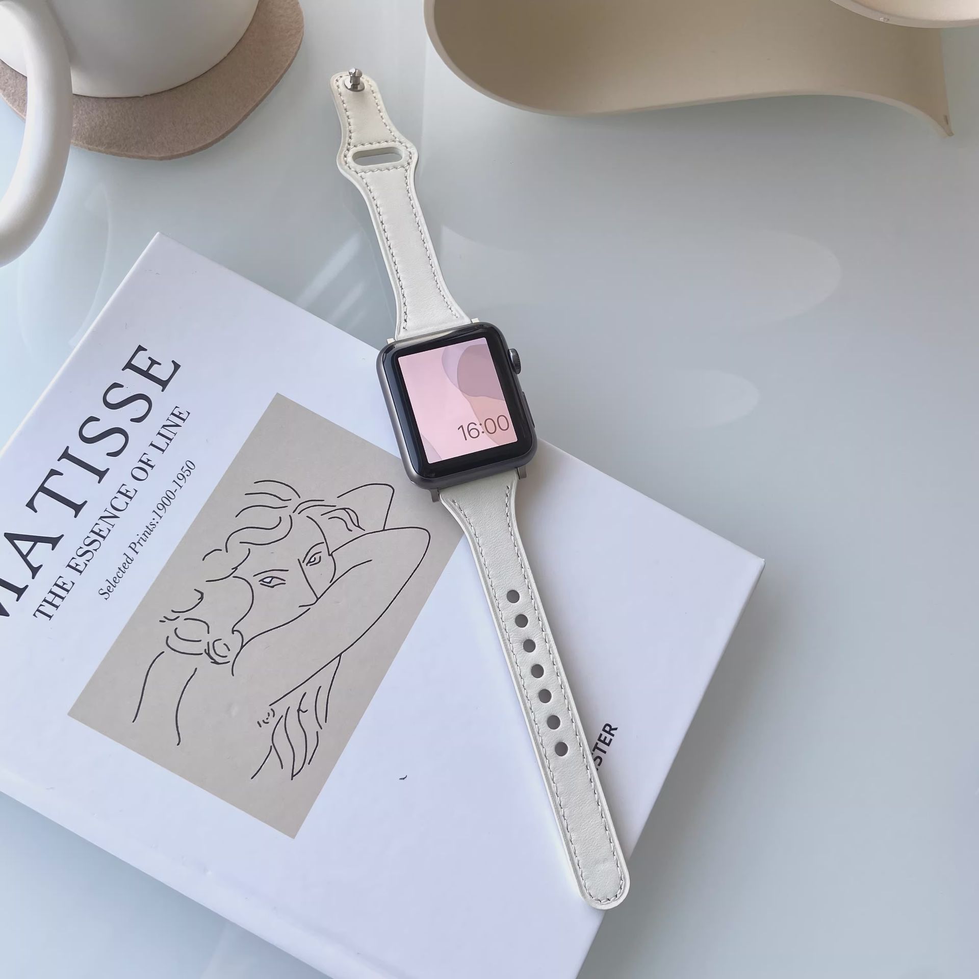 アップルウォッチバンド 上質本革スリムデザイン時計替えベルト