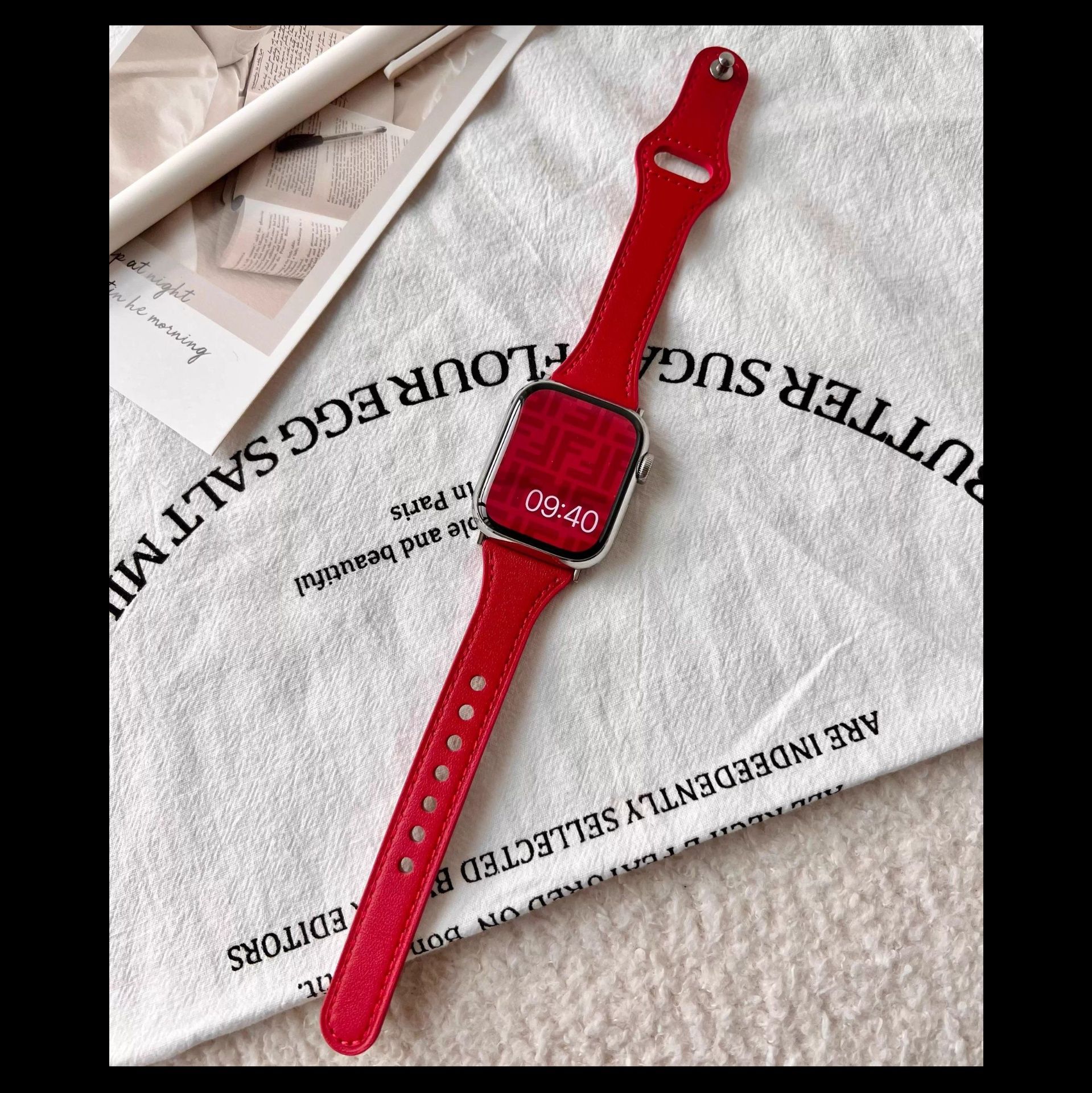 アップルウォッチバンド 上質本革スリムデザイン時計替えベルト