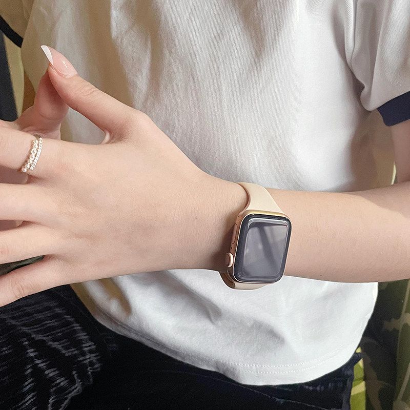 アップルウォッチバンド シリコン スポーツ 細身デザイン