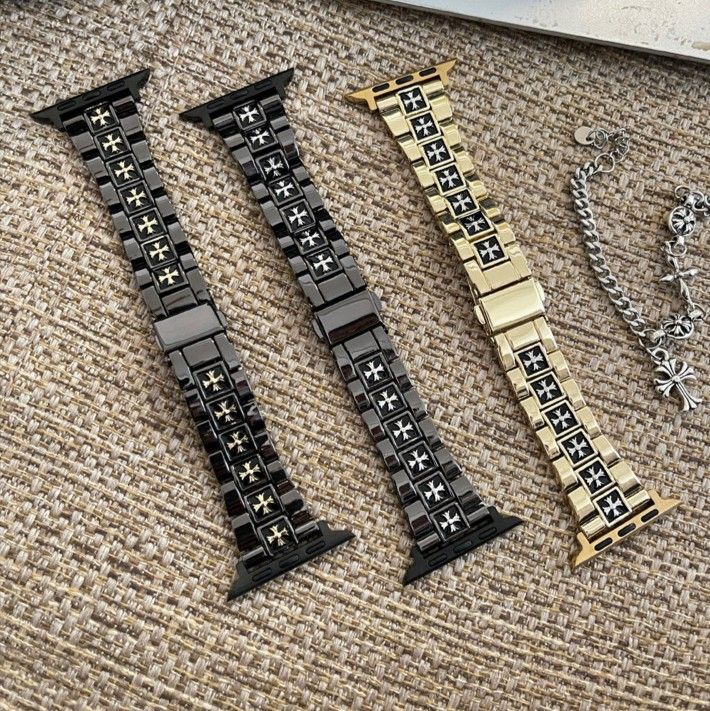 アップルウォッチバンドステンレス 十字架装飾 腕時計バンド