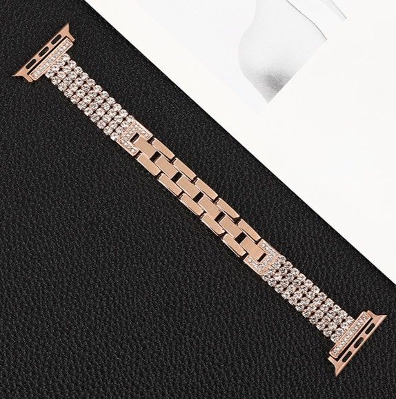 アップルウォッチバンド メタルバンド ラインストーン