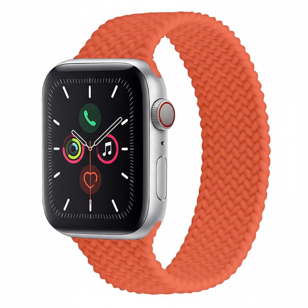アップルウォッチバンド 一体型 編み込みデザイン シリコン