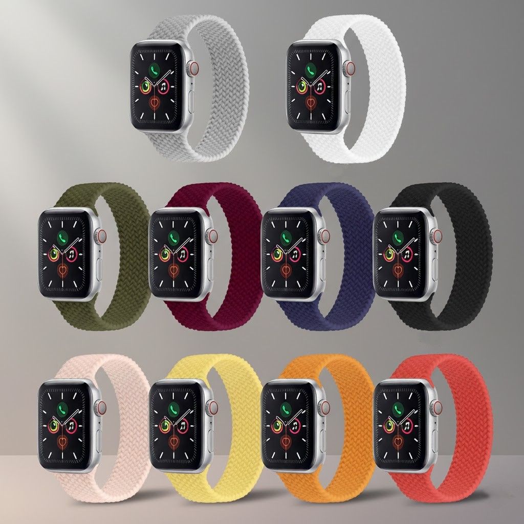 アップルウォッチバンド 一体型 編み込みデザイン シリコン