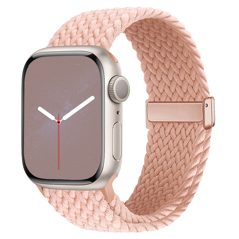 アップルウォッチバンド ナイロン編み 弾力タイプ 回環デザイン 磁気吸着