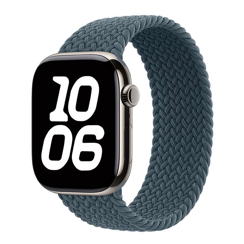 アップルウォッチバンド ナイロンバンド 編み込み 一体型 弾力シングルループ