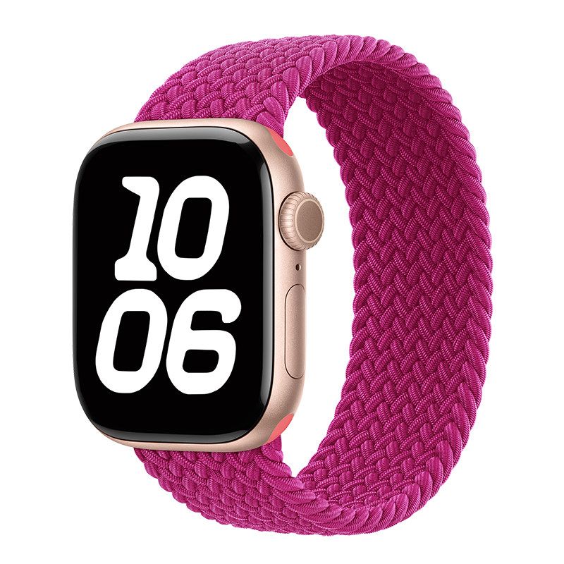 アップルウォッチバンド ナイロンバンド 編み込み 一体型 弾力シングルループ