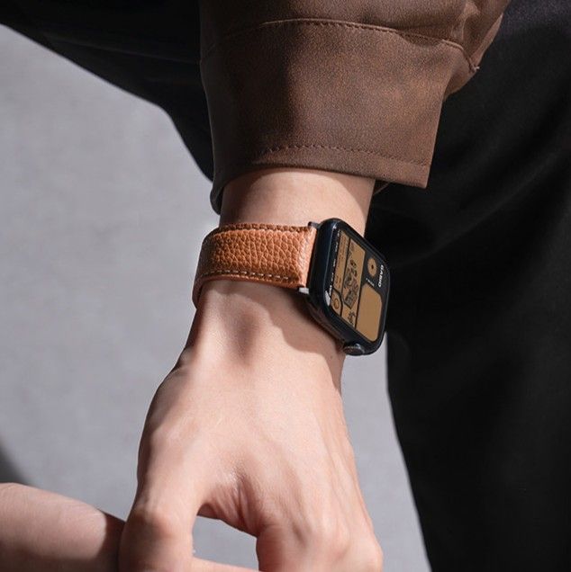 アップルウォッチバンド 本革 レザー 磁気吸着 高級デザイン