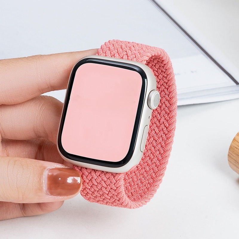 アップルウォッチバンド 編み込み伸縮性ソロループバンド