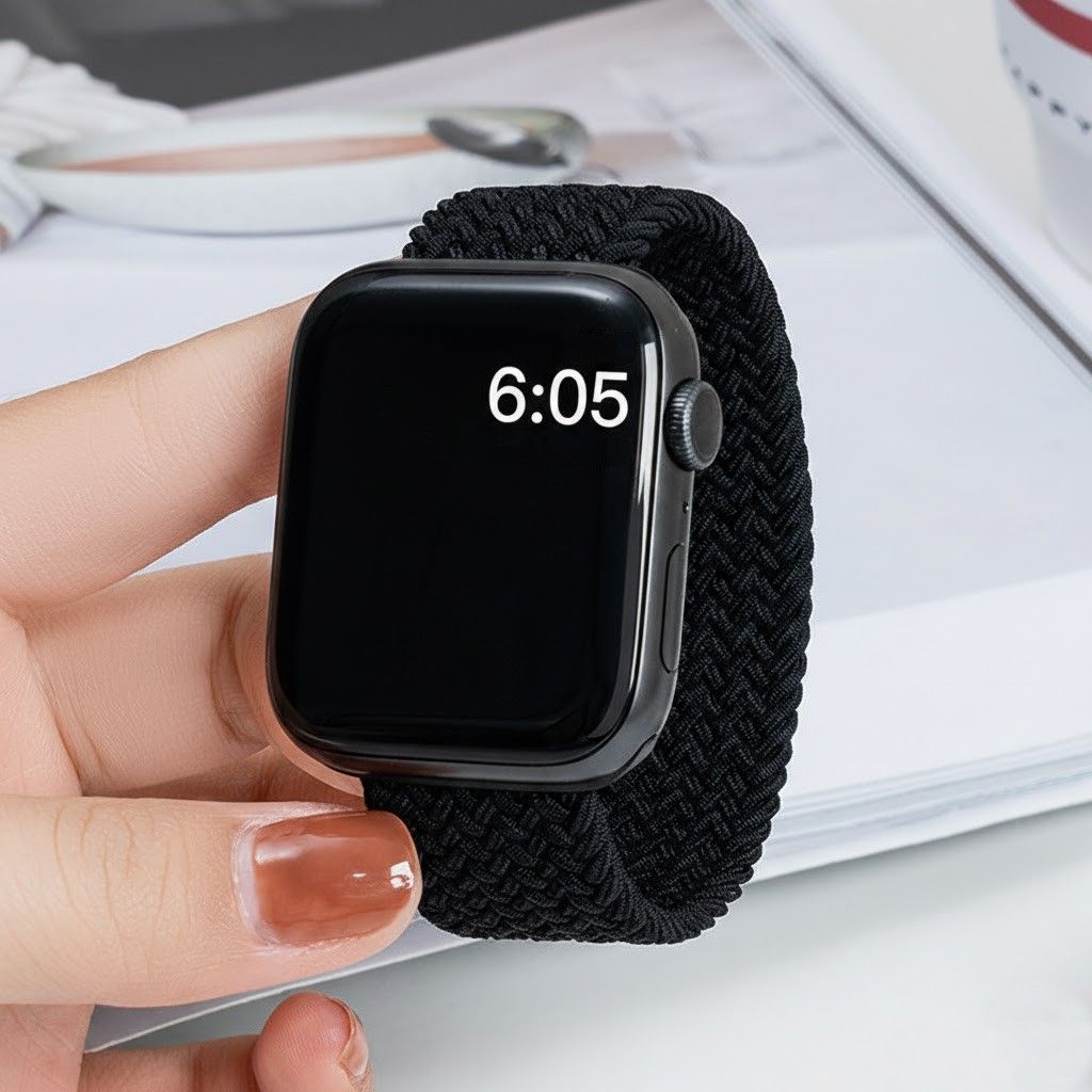 アップルウォッチバンド 編み込み伸縮性ソロループバンド