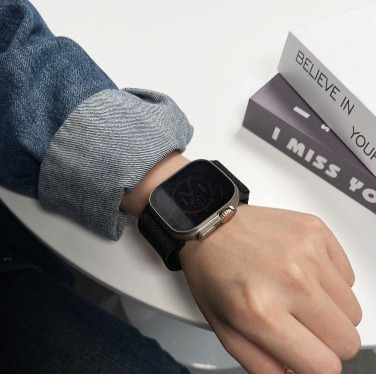 アップルウォッチバンド 伸縮性ナイロン製スポーツループバンド