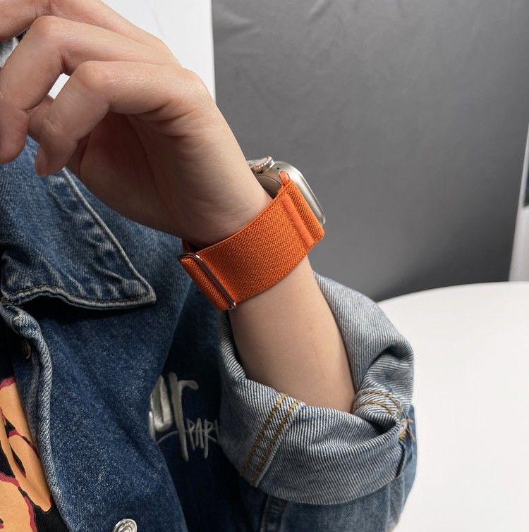 アップルウォッチバンド 伸縮性ナイロン製スポーツループバンド