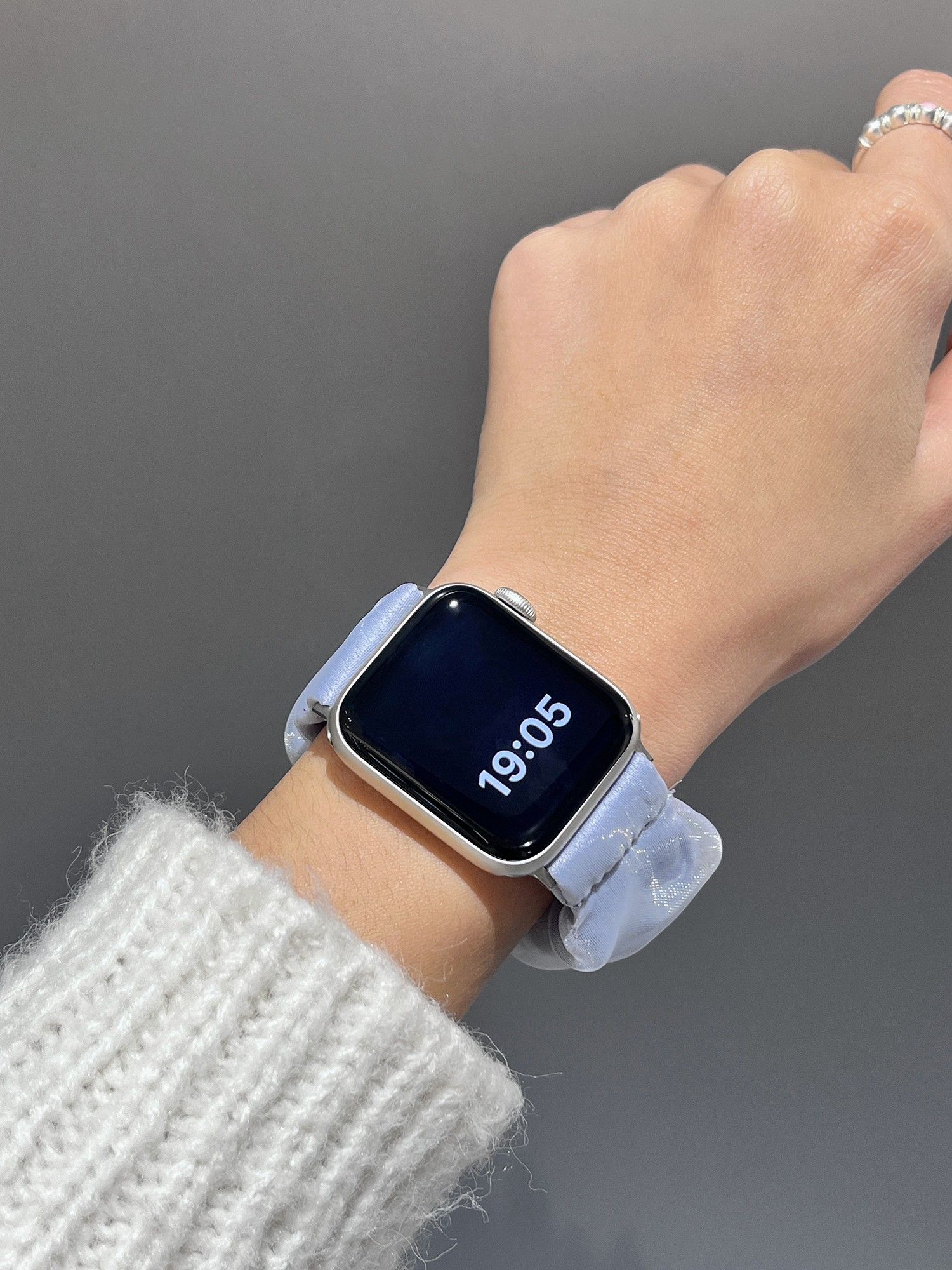 アップルウォッチバンドナイロン ふんわりシュシュバンド