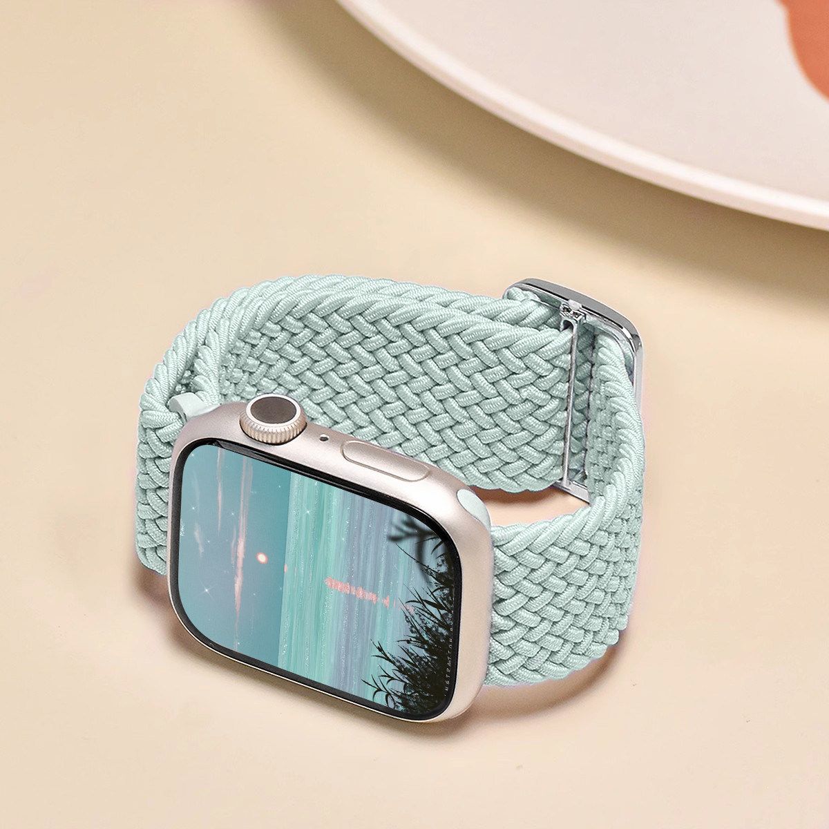 アップルウォッチバンド 編み込み一体型ソロループ