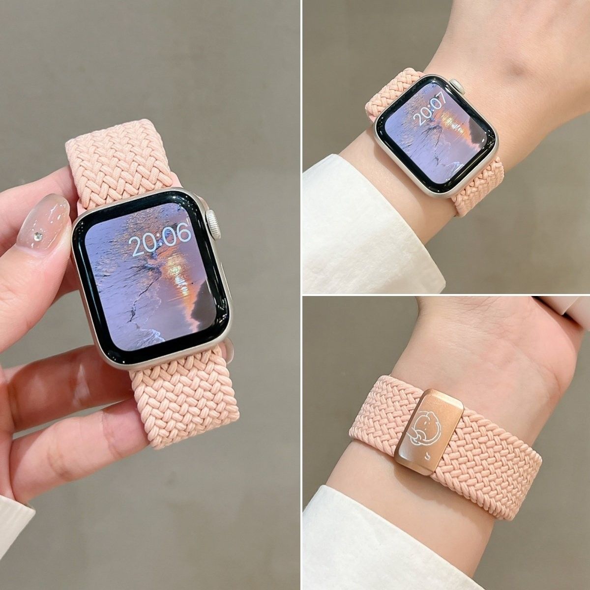 アップルウォッチバンド ふんわり編み込みソロループ