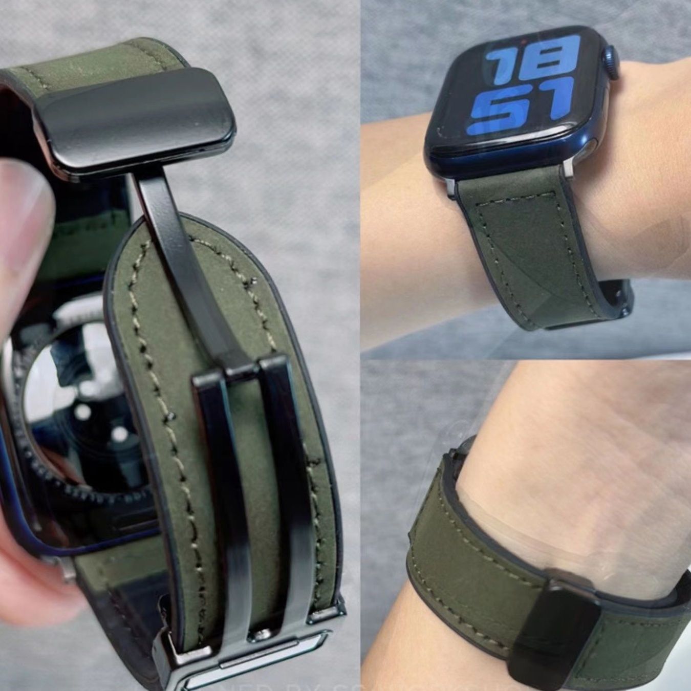 アップルウォッチバンド 二重巻きレザーベルト本革仕様時計替えバンド