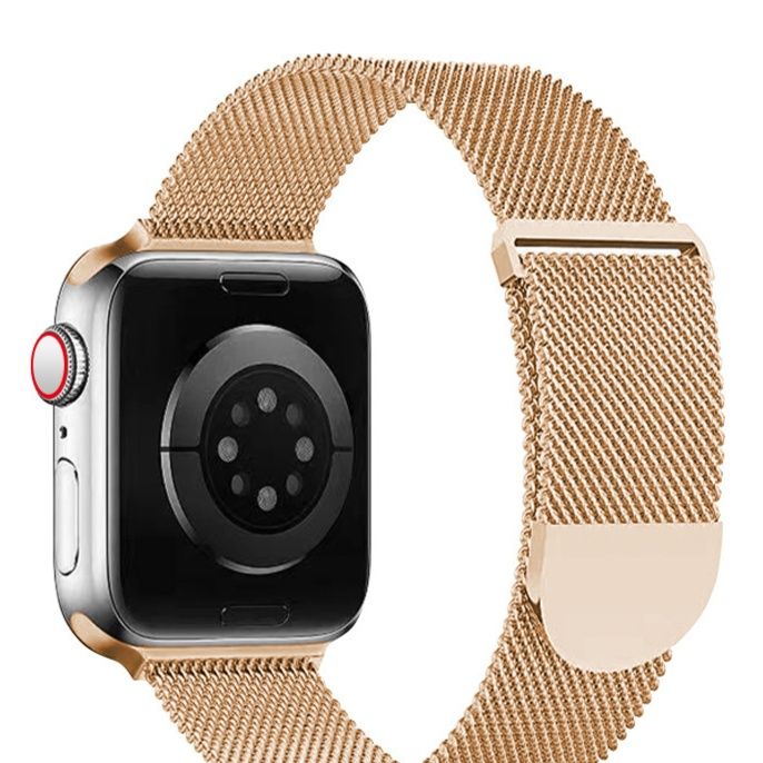 アップルウォッチバンド 磁石式留め具付きステンレスメッシュバンド