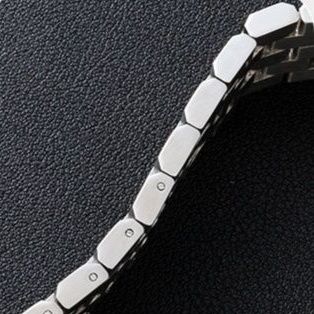 アップルウォッチバンド 七連ブロック編み込みステンレスバンド