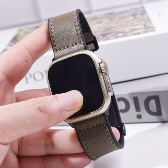 アップルウォッチバンドレザー 本革一枚仕立てシンプルステッチバンド