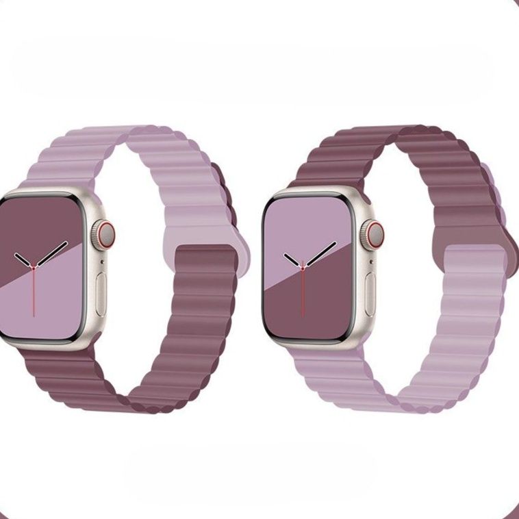 アップルウォッチバンド バイカラーシリコン製 スポーツデザイン