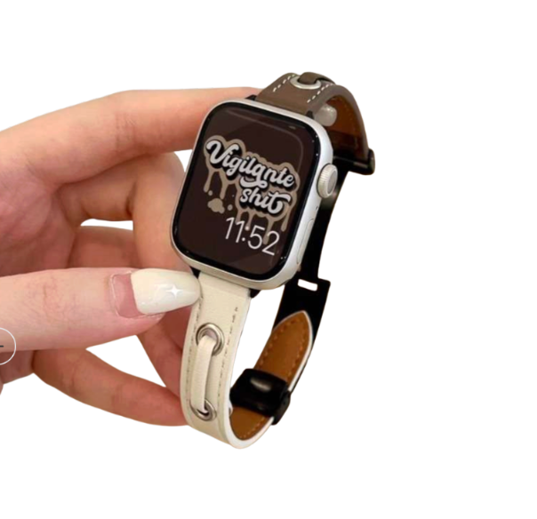 アップルウォッチバンド ツートーンレザー