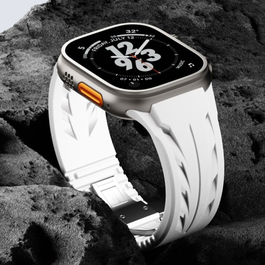 アップルウォッチバンド 立体幾何学デザインシリコンスポーツバンド