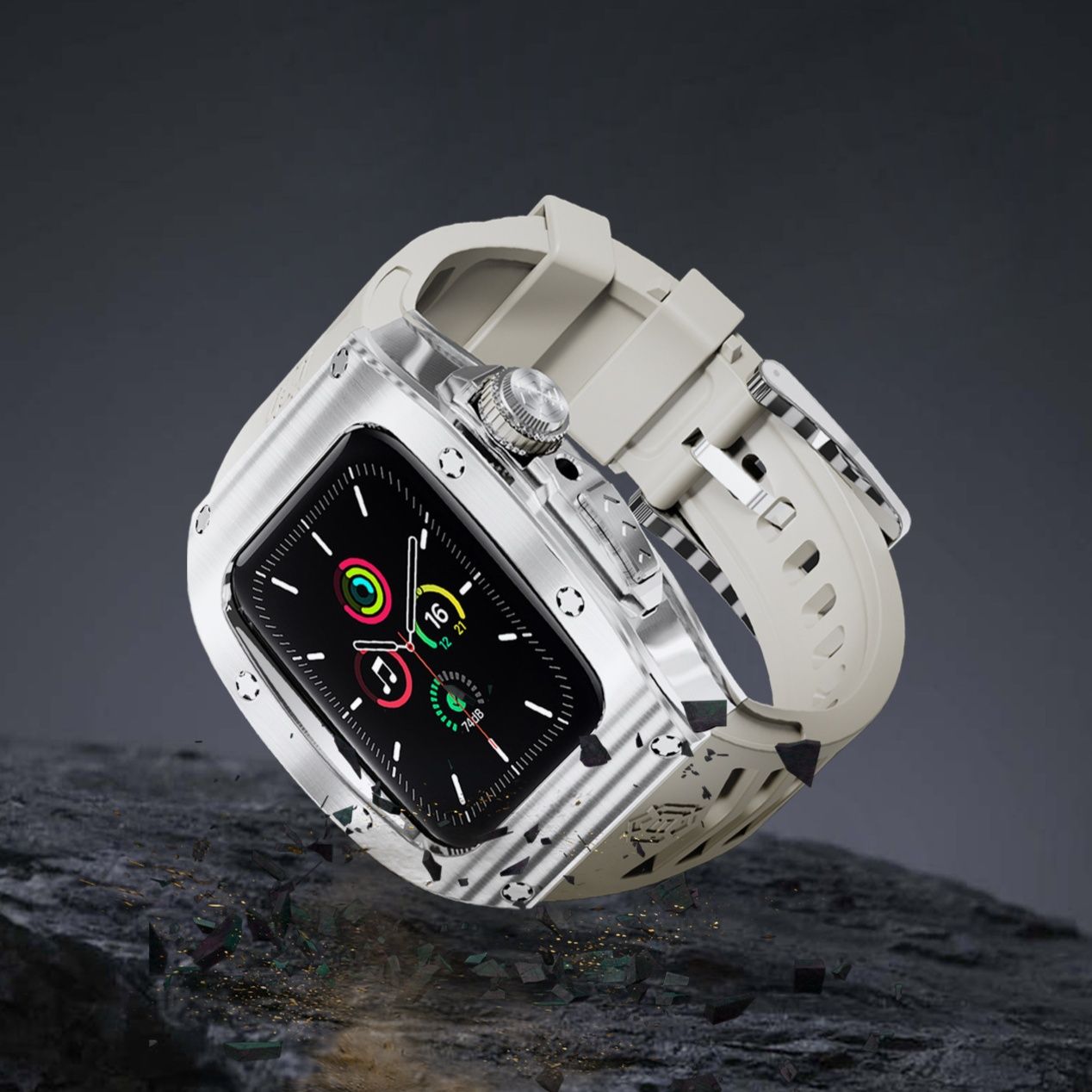 アップルウォッチバンド 防塵防摔機能付きスポーツ用保護バンド