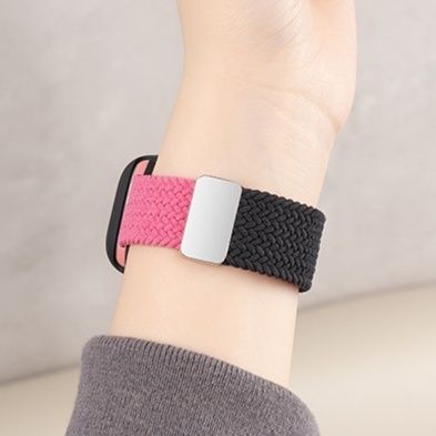 アップルウォッチバンド 編み込みデザイン面ファスナー式ナイロン交換バンド