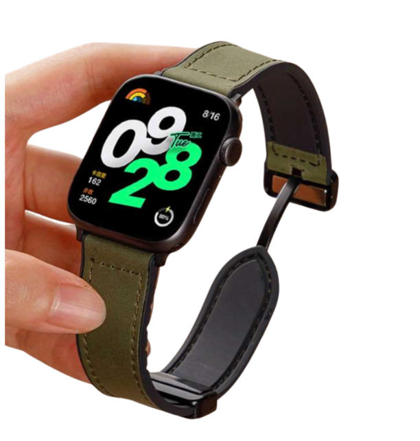 アップルウォッチバンド 本革ステッチ入りスマートウォッチバンド