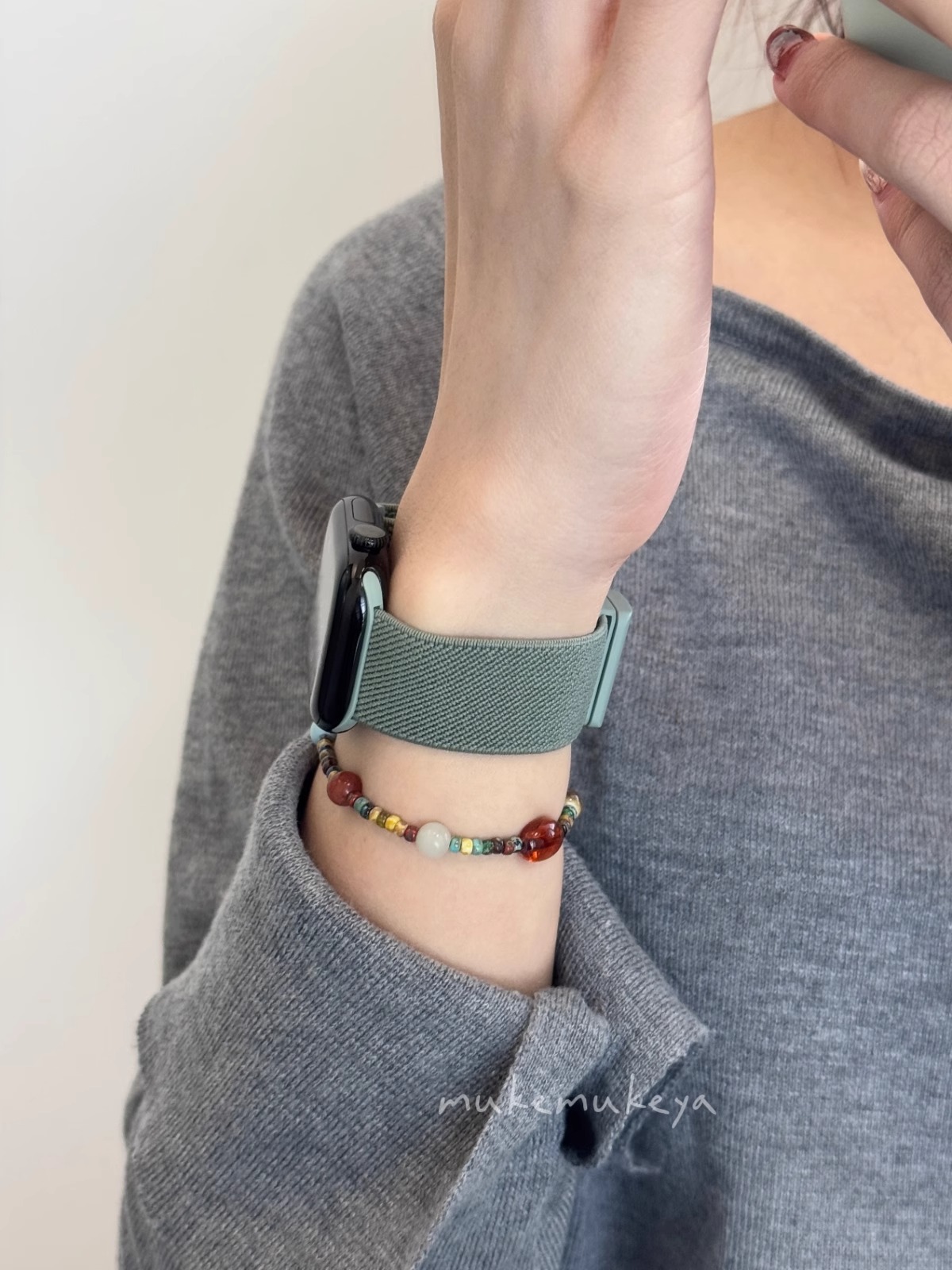 アップルウォッチバンド 伸縮性メッシュバンド