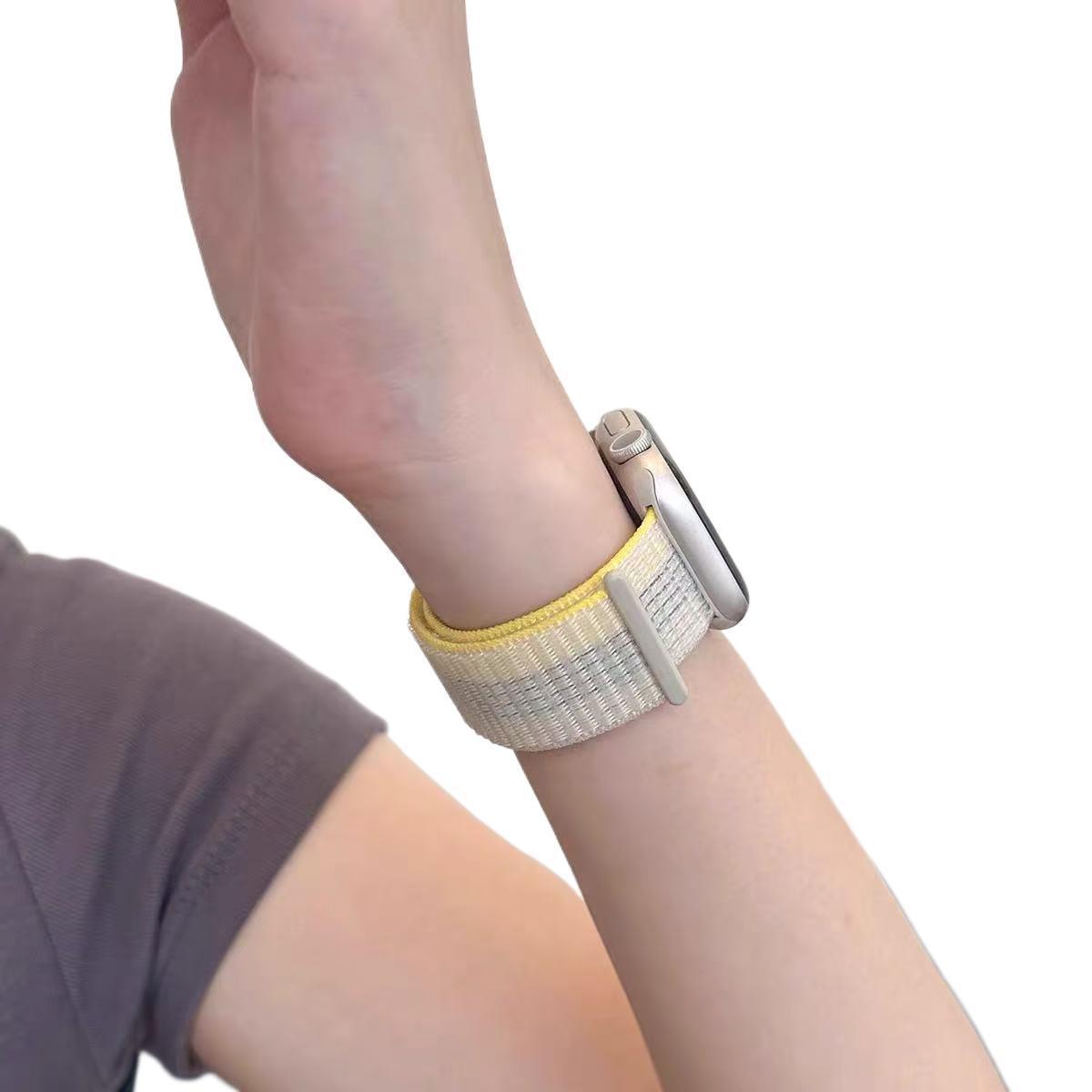 アップルウォッチバンド 編み込みデザインソフトファブリックソロループバンド