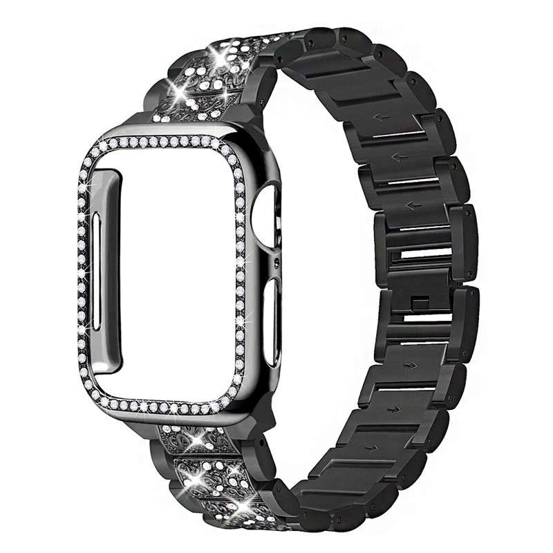 アップルウォッチバンド 高級ラインストーン装飾スマートウォッチバンド