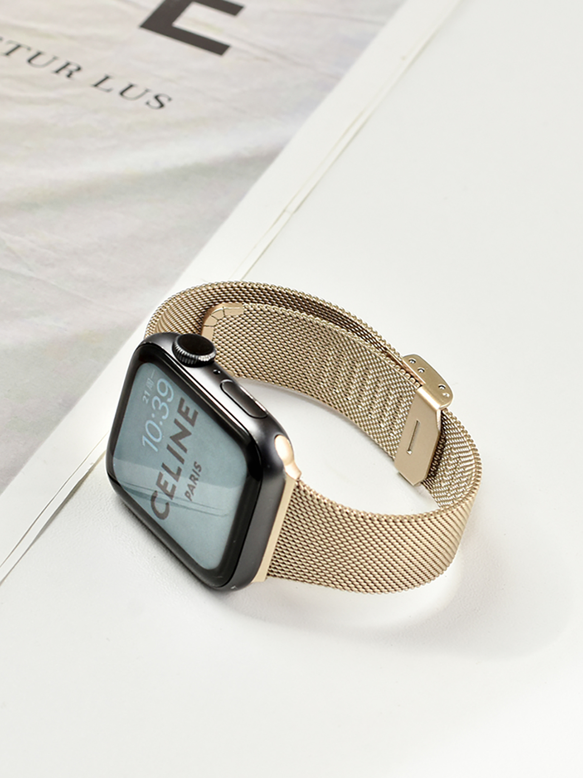 アップルウォッチバンド 高級メッシュループステンレスバンド