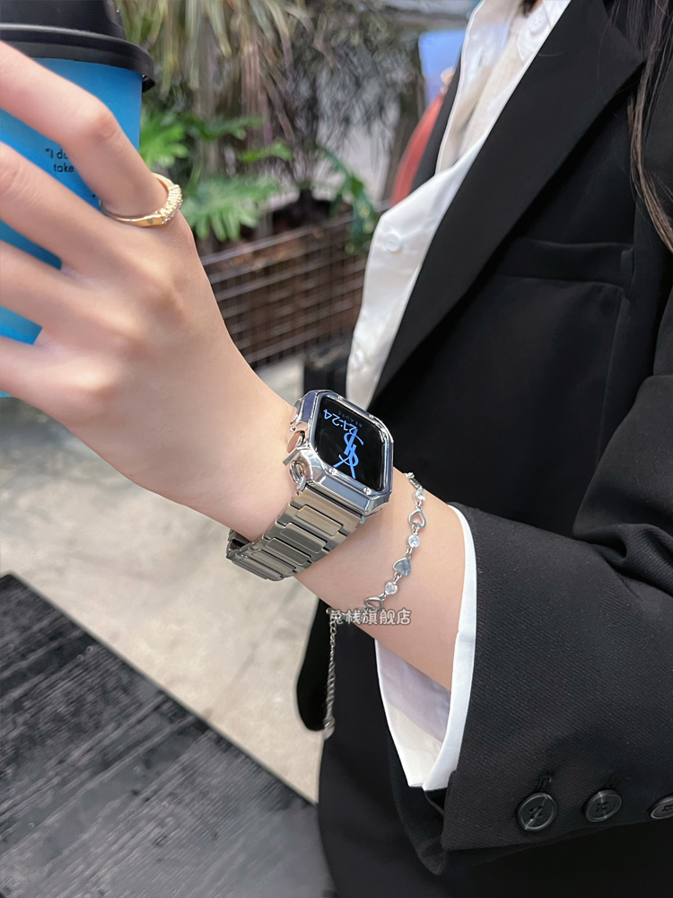 アップルウォッチバンド 高級金属製スクエアベルト