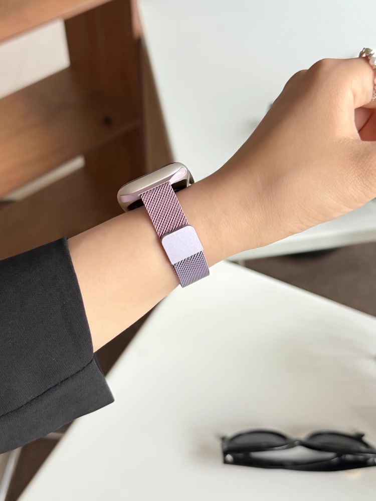 アップルウォッチバンド メッシュ編み込みステンレスバンド