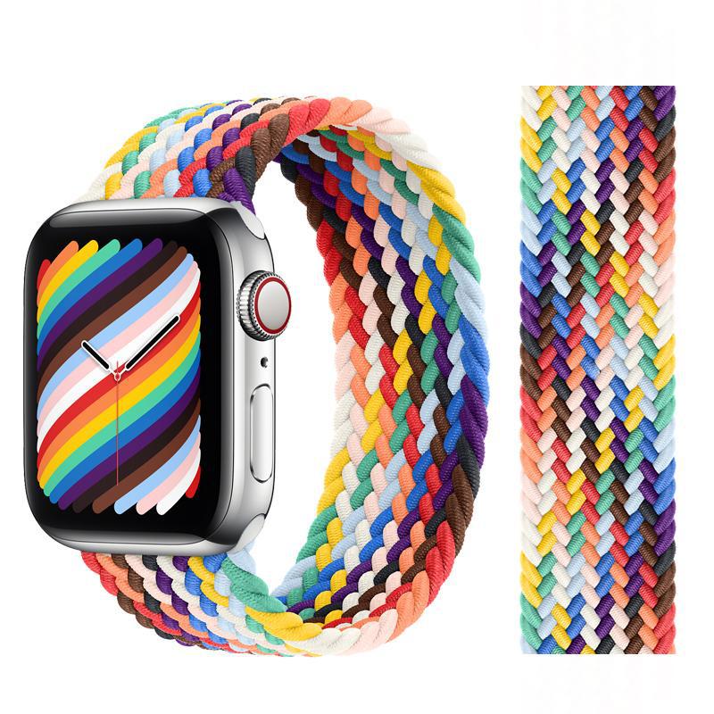 アップルウォッチバンド 編み込みデザイン一体型ソロループバンド