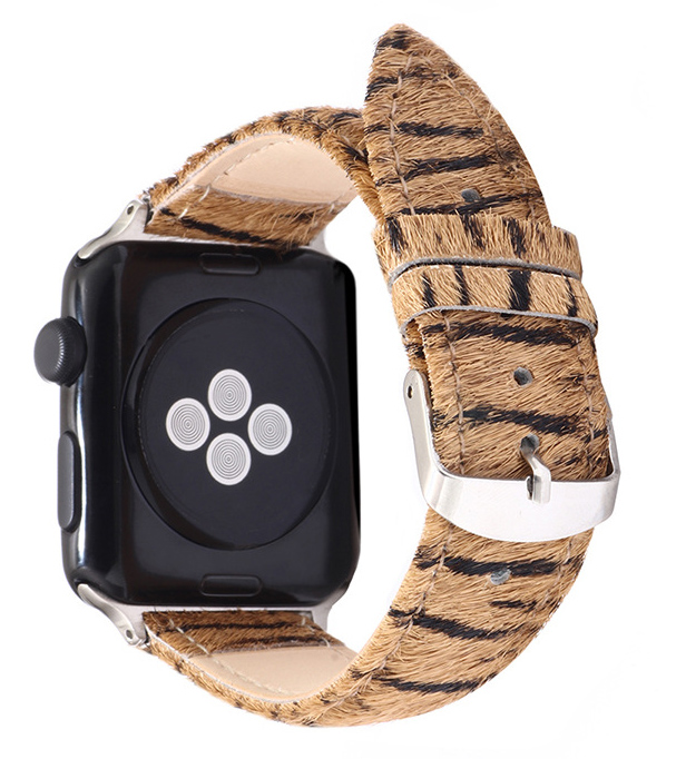 アップルウォッチバンド ゼブラ柄レザーベルト 時計替えバンド 42mm 38mm対応