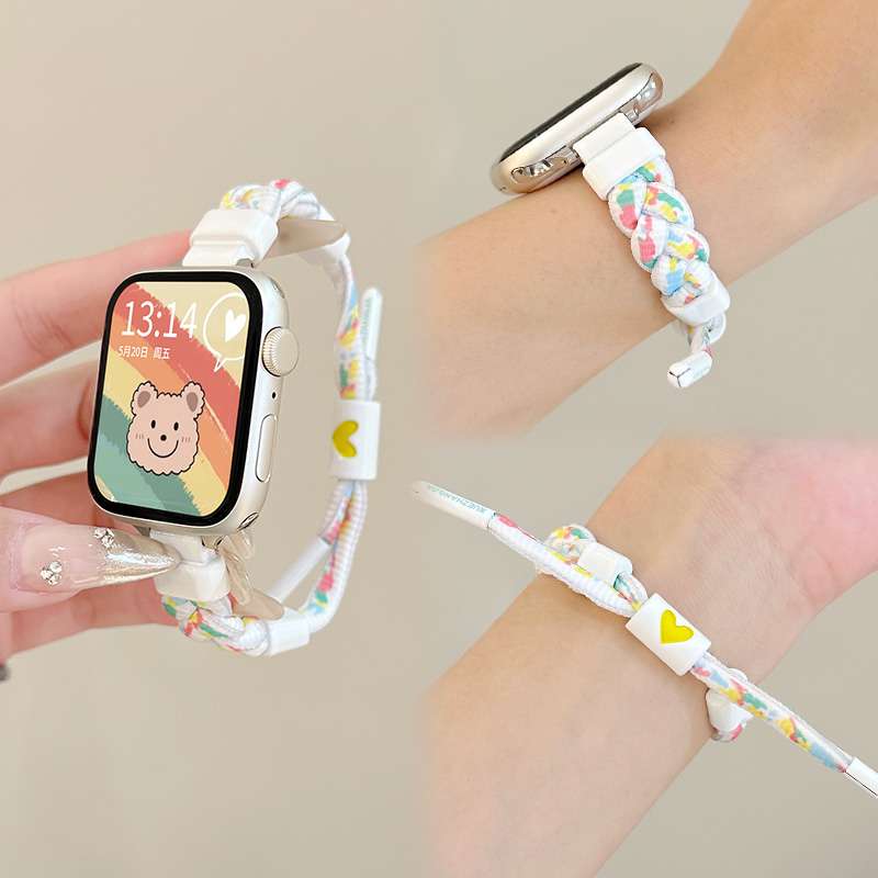 アップルウォッチバンド 編み込みデザイン スマートウォッチバンド