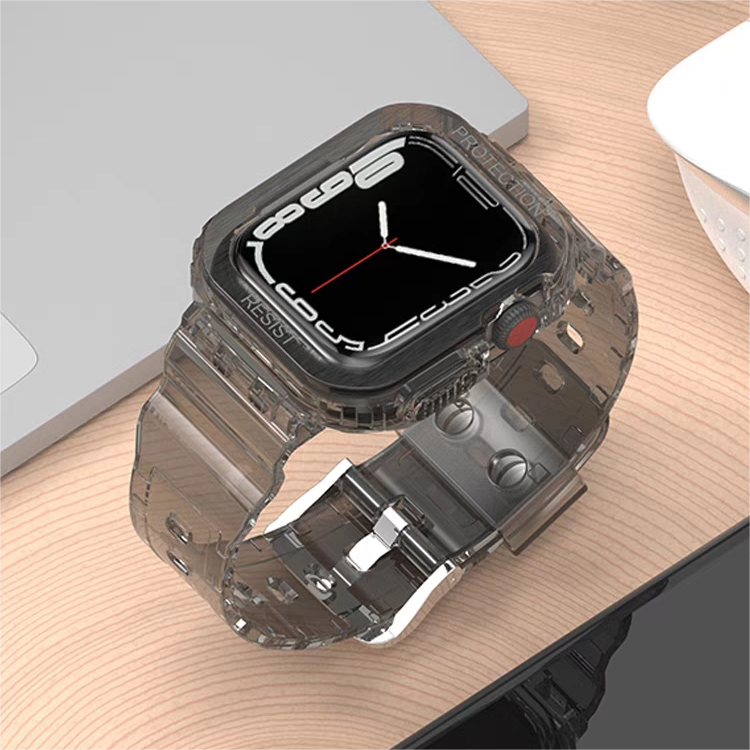 アップルウォッチバンドスポーツ 耐衝撃プロテクションケース一体型スポーツバンド