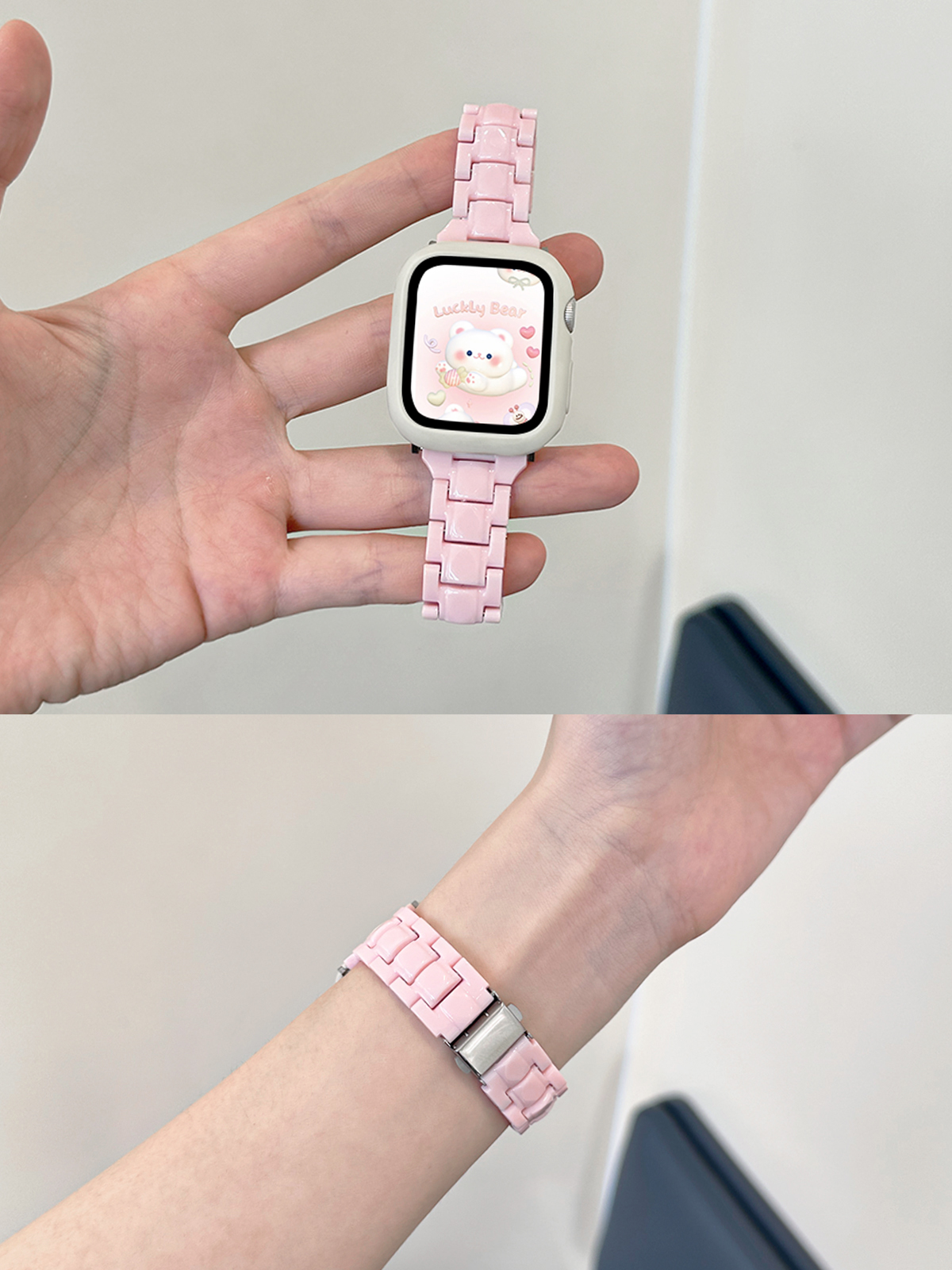 アップルウォッチバンド 陶磁器風連結ベルト