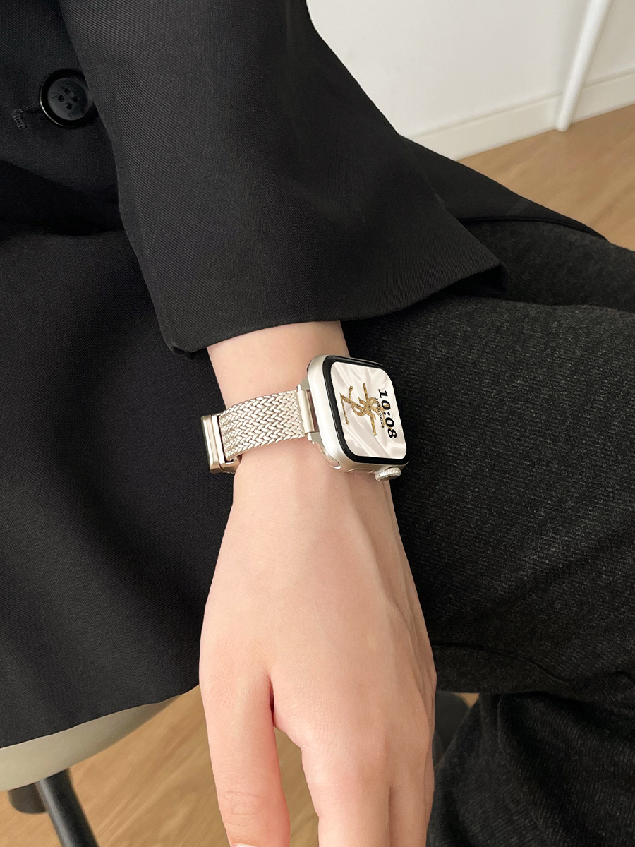 アップルウォッチバンド 高級編み込みメッシュバンド
